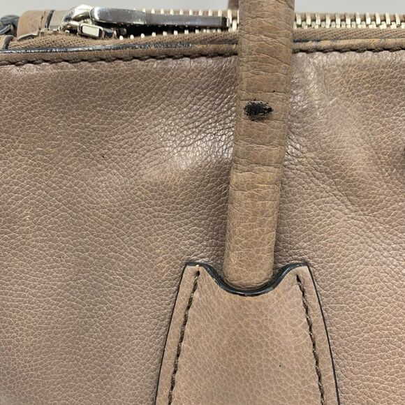 Auth PRADA Glacé Calf Pomice Twin Pocket Tote Bag Very Good Preloved Satchel - Picture 16 of 16